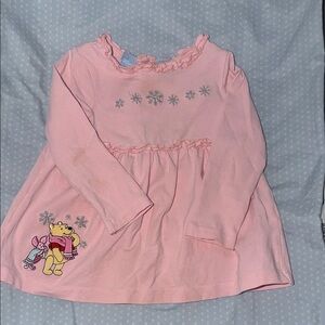 SOLD‼️Disney Pink Winnie the Pooh & Piglet Long-Sleeve Top